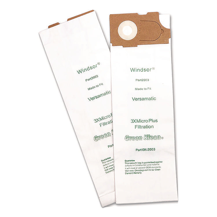 Replacement Vacuum Bags, Fits Allstar Javelin/triple S Prosense Ii/windsor Versamatic, 10/pack