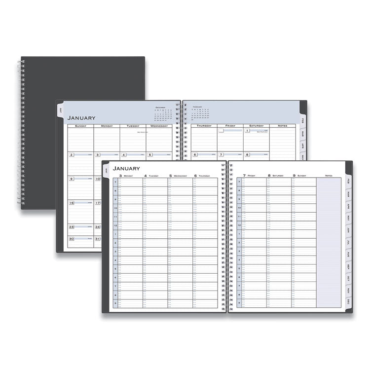 Passages Appointment Planner, 11 x 8.5, Charcoal Cover, 12-Month (Jan to Dec): 2025