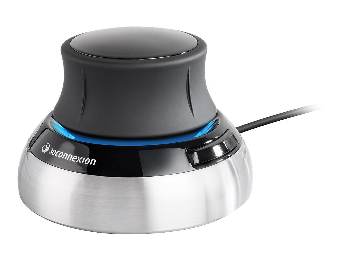 3Dconnexion SpaceMouse Compact Ambidextrous USB Mouse, Black/Silver (3DX-700059)