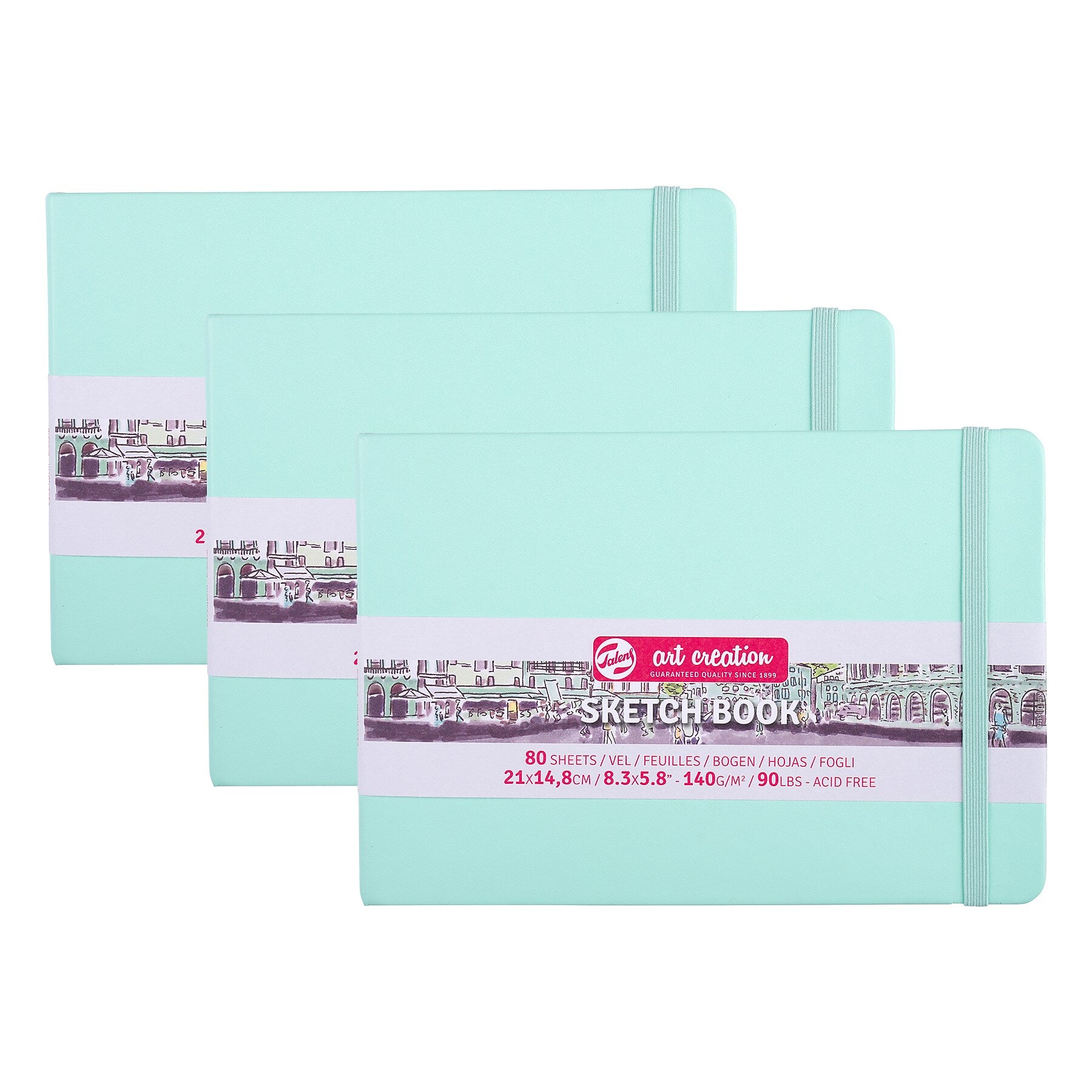 Talens Art Creation 8.3" x 5.8" Sketch Book, 80 Sheets/Book, 3/Bundle (TLN9314035M-3)