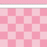 Teacher Created Resources Straight Border Trim, 3" x 2.92', Cool for School Pink Checkers, 12/Pack, 6 Packs/Bundle (TCR9332-6)