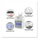 Hn2500 Electronic Calculating Time Clock Bundle, Lcd Display, Beige/gray