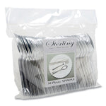 Sterling Heavy-Duty Plastic Cutlery, Spoon, Silver, 50/Pack