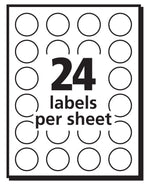 Avery Laser/Inkjet Color-Coding Labels, 3/4" Dia, Red, 1,008 Labels/Pack (5466)