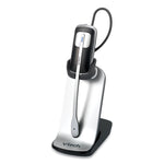 IS6200 Monaural Convertible Headset, Black/Silver