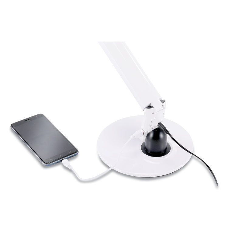 Color Changing LED Desk Lamp with RGB Arm, 18.12" High, White