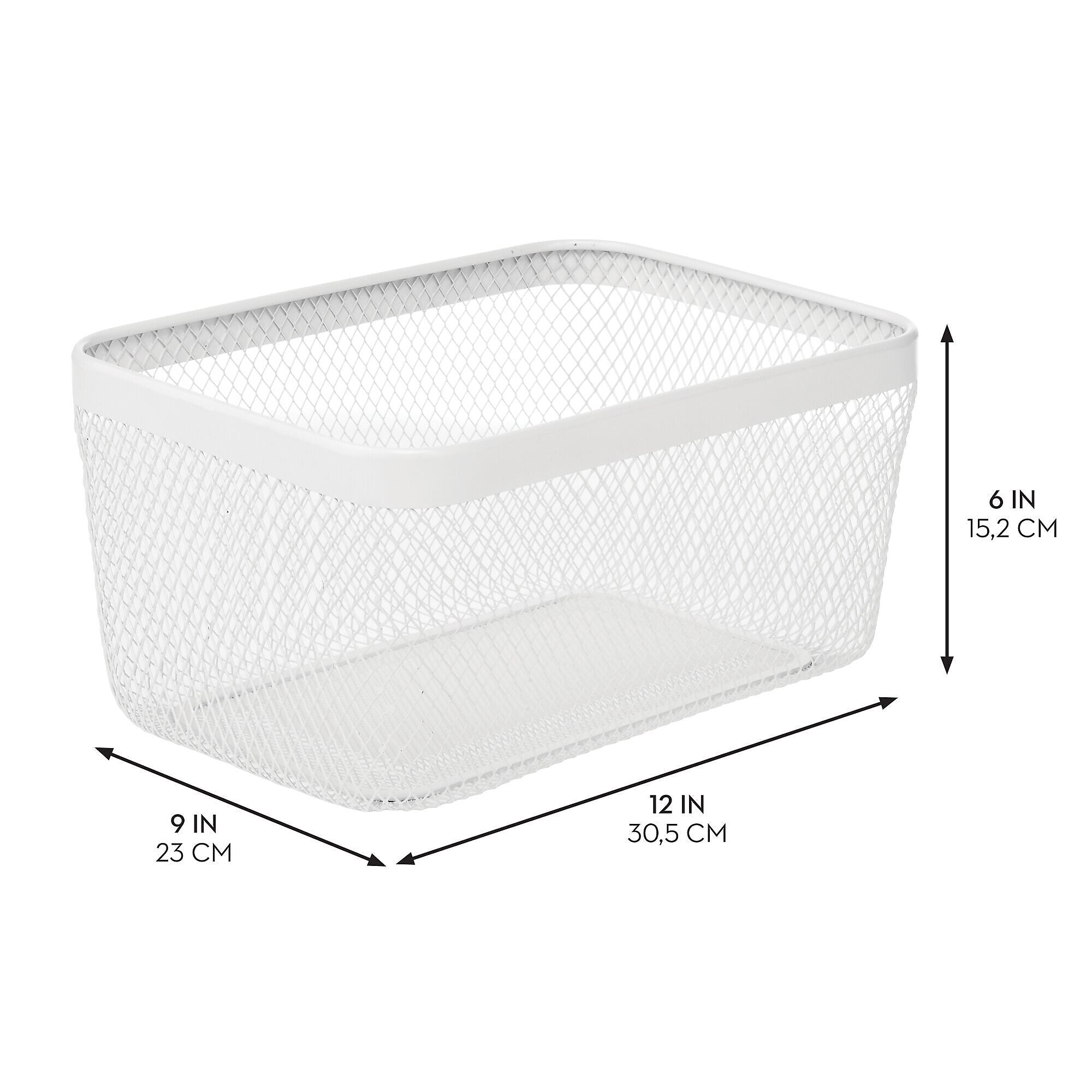 mDesign Steel Organizer, Matte White (25958)