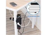 Mount-It! 3-Outlet 3-USB Port 5' Surge Protector with Clamp Desk Mount, Black (MI-7281B)