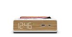 NonStop Station W 6.5" Digital Alarm Clock with Qi Wireless Charging, WalnutSand (NSW2-WW)