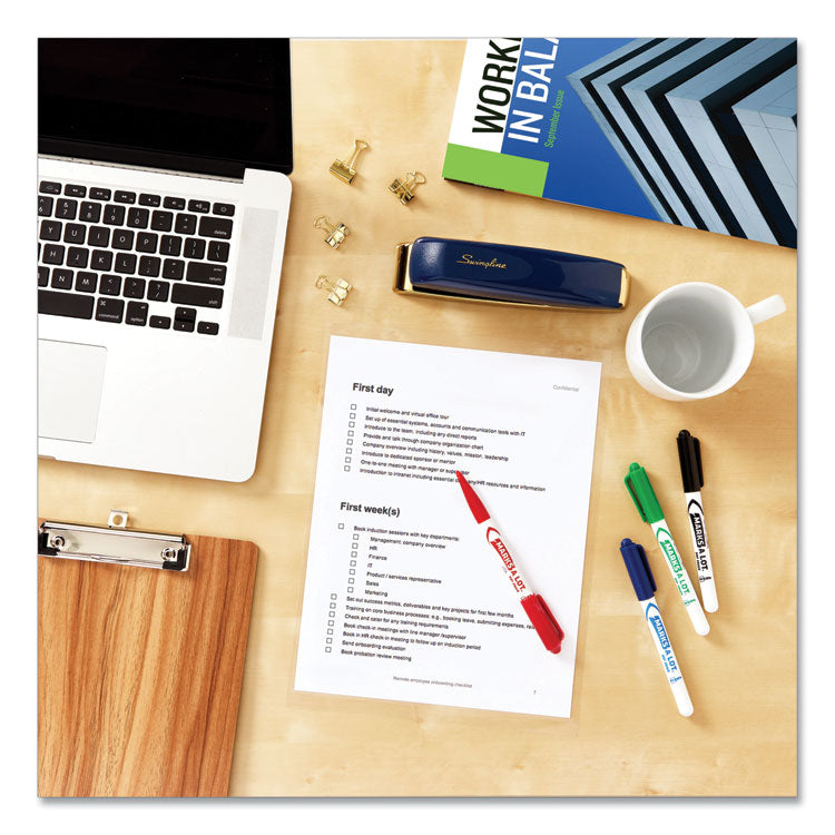 Marks A Lot Pen-Style Dry Erase Marker Value Pack, Medium Chisel Tip, Assorted Colors, 24/set (29860)