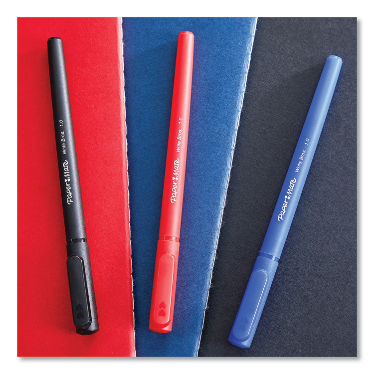 Write Bros. Ballpoint Pen, Stick, Bold 1.2 Mm, Red Ink, Red Barrel, Dozen