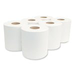 Morsoft Center-Pull Roll Towels, 2-Ply, 6.9" dia, White, 600 Sheets/Roll, 6 Rolls/Carton