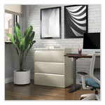 Alera 3-Drawer Lateral File Cabinet, Letter/Legal Size, Lockable, 40.25"H x 36"W x 18.63"D, Putty (ALEHLF3641PY)