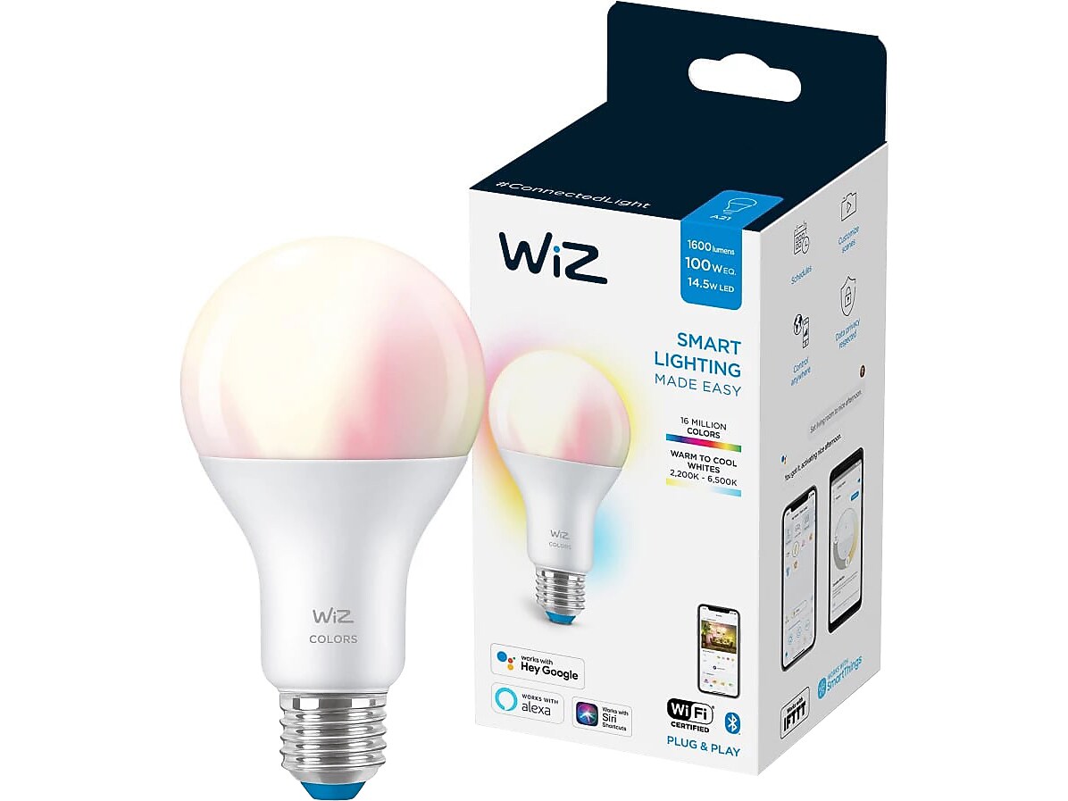 WiZ 100W Equivalent A21 LED Smart Bulb, White (603514)