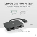 Plugable USB-C to HDMI Adapter, Male to Female/Female, Black (USBC-MSTH2)