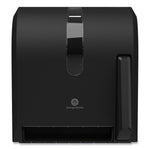 Hygienic Push-Paddle Roll Towel Dispenser, 13 X 10 X 14.4, Black