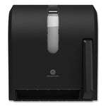 Hygienic Push-Paddle Roll Towel Dispenser, 13 X 10 X 14.4, Black