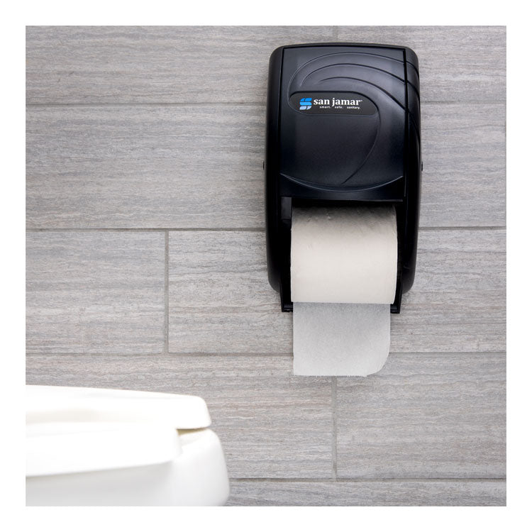 Duett Standard Bath Tissue Dispenser, Oceans, 7.5 x 7 x 12.75, Transparent Black Pearl