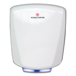 VERDEdri Hand Dryer, 120 V, 3.9 x 12.25 x 14.5, Aluminum, White