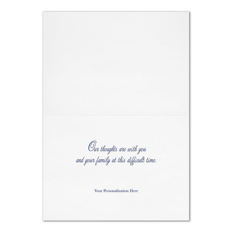 "With Deepest Sympathy" Card w/ Gold Lined White Envelope, 50/BX
