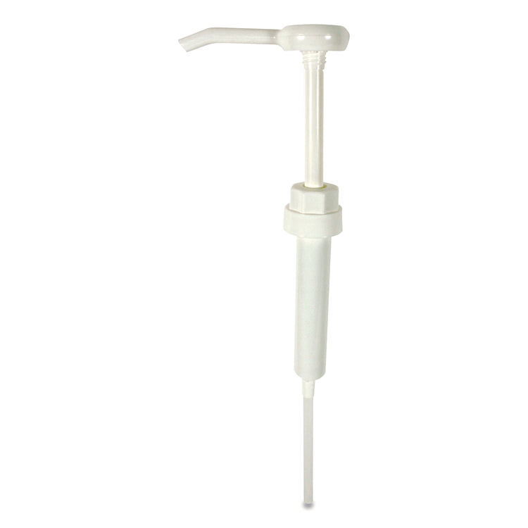 ECONOMY PLASTIC DISPENSING PUMP, 38 MM CAP FITS 1 GAL BOTTLES, WHITE