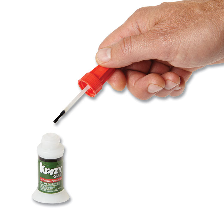 All Purpose Brush-On Krazy Glue, 0.17 Oz, Dries Clear