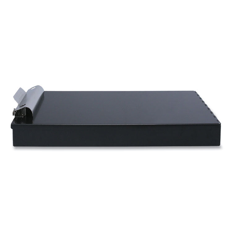 Redi-Rite Aluminum Storage Clipboard, 1" Clip Capacity, Holds 8.5 x 11 Sheets, Black