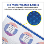 Round Print-To-The Edge Labels With Sure Feed And Easy Peel, 2" Dia, Glossy White, 120/pk