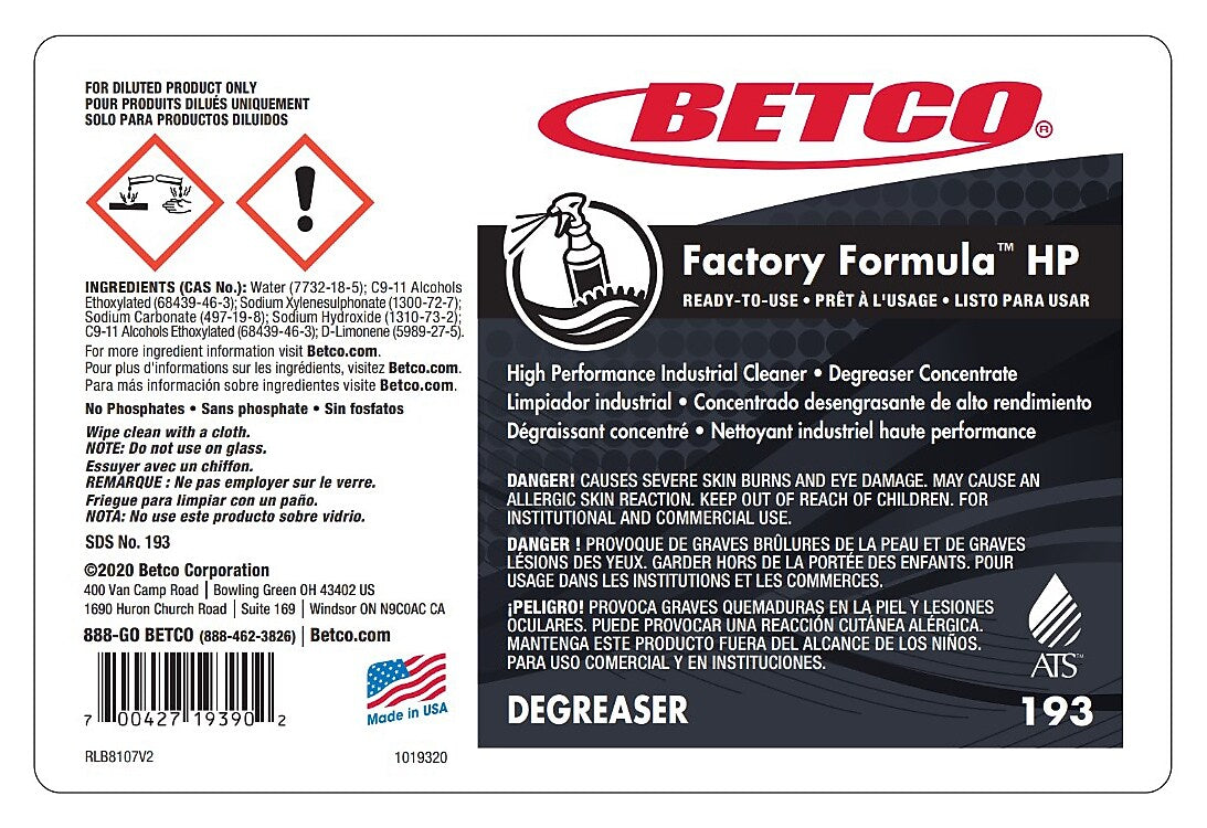 Factory Formula HP