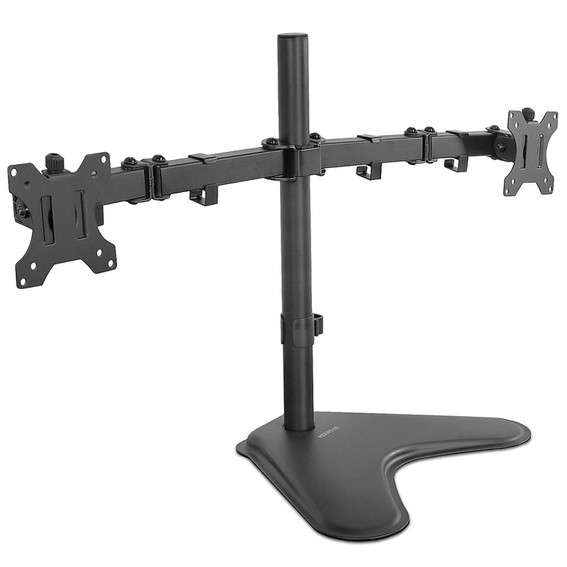 Mount-It! Adjustable Dual Monitor Arms, Up To 32" Monitors, Black (MI-2781)