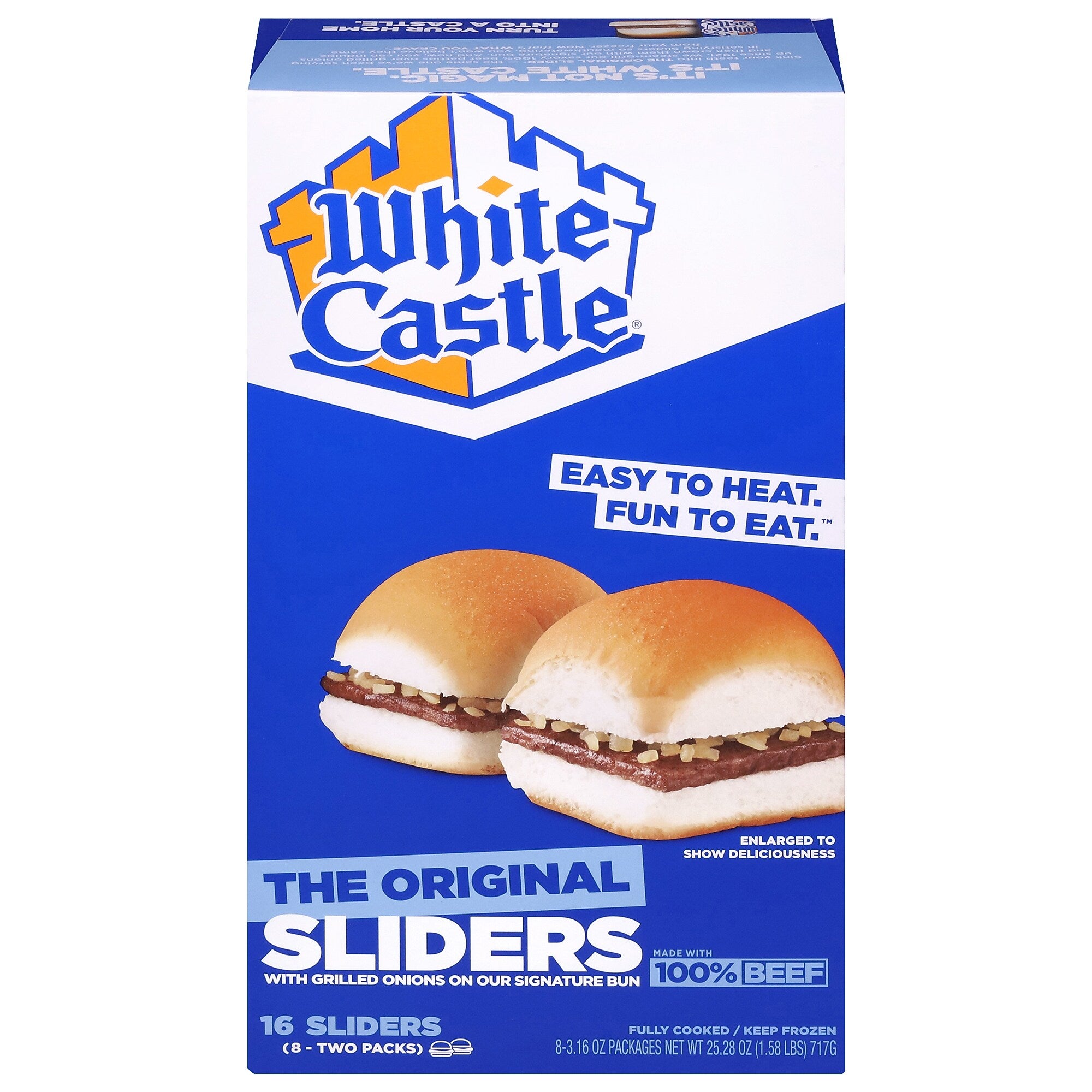 White Castle Individually Wrapped Original Hamburger Slider, 25.28 oz, 16/Pack (220-02461)