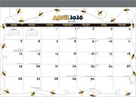 2025-2026 Plato Busy Bees 14" x 10" Academic Monthly Desk Pad Calendar (9798330700035)
