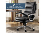 La-Z-Boy Jenkins Ergonomic Bonded Leather Executive Big & Tall Chair, 400 lb. Capacity, Black (60075-BLK)
