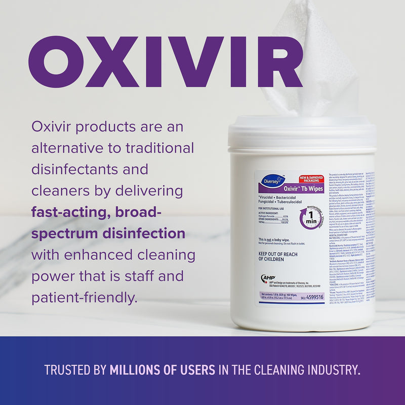 Diversey Oxivir Tb Disinfecting Wipes, 160/Pack (4599516)