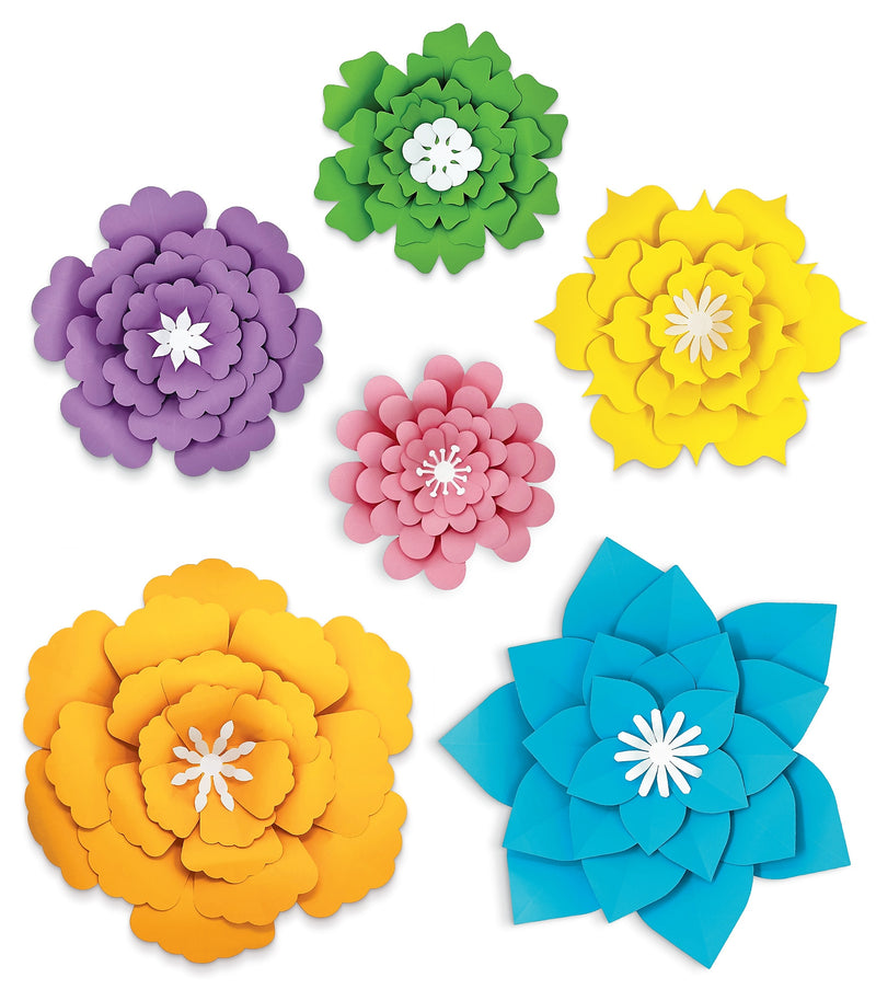 Carson Dellosa Creatively Inspired Paper Flower 3D Decorations, 6/Pack (107010)