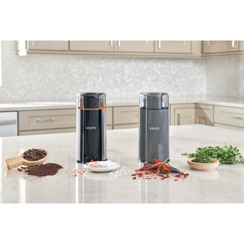 Krups Ultimate Silent Blade Coffee Grinder, Black (GX336D50)
