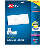 Avery Easy Peel Laser Address Labels, 1" x 2 5/8", Matte White, 750 Labels/Pack (5260)
