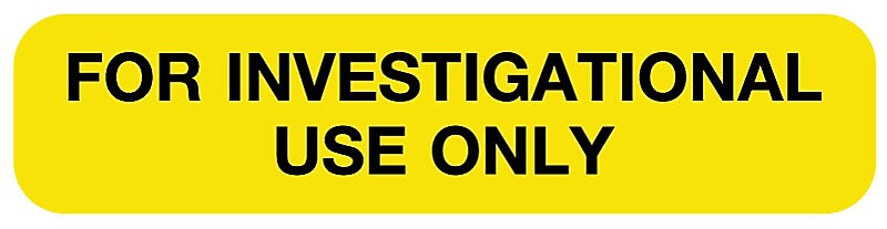 FOR INVESTIGATIONAL USE ONLY, Medication Instruction Label, 1-5/8" x 3/8"