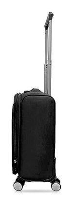 TUCCI 20" Hardside Carry-On Suitcase, 4-Wheeled Spinner, TSA Checkpoint Friendly, Black (T0473-20in-BLK)