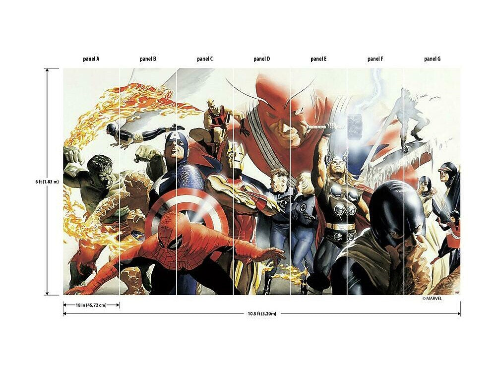 RoomMates Marvel Alex Ross Contemporary Wall Mural, Movies & TV (RMK11404M)