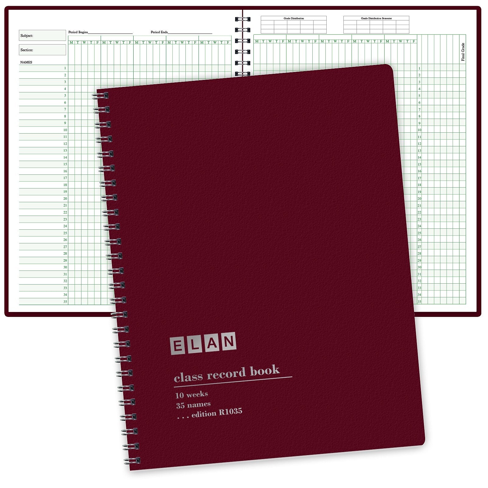 ELAN Undated Record Book, 8.5" x 11", 50/Pack (R1035-CP)