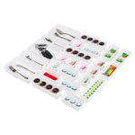 Mind Reader Stackable Plastic Desk Tray Set, White, 25 Pieces (DRORG25-WHT)