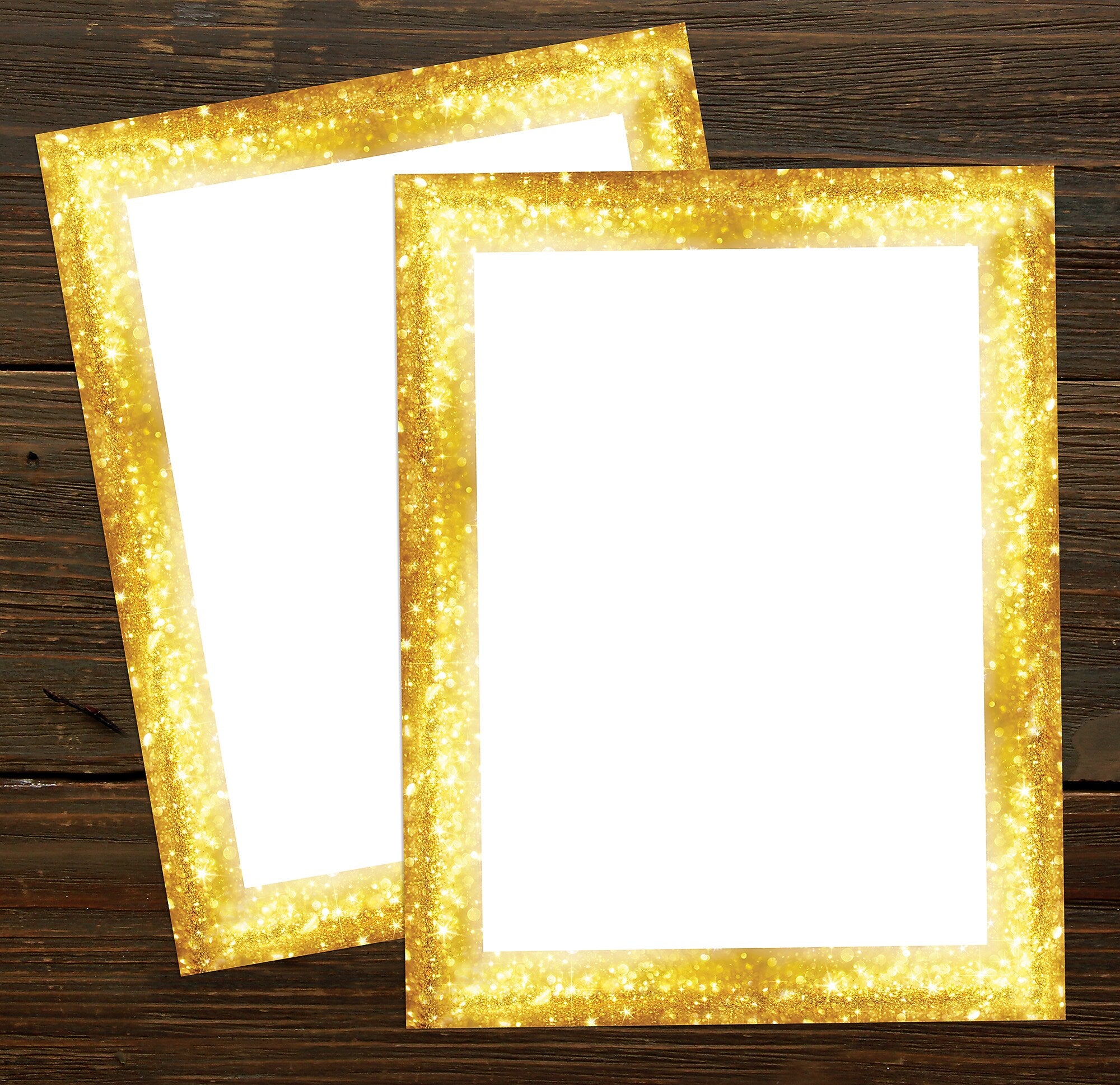 Great Papers Sparkle Border Letterhead, Gold, 50/Pack (2023072)