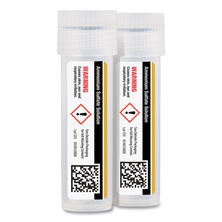 Ultraduty Ghs Chemical Waterproof And Uv Resistant Labels, 0.5 X 1.75, White, 60/sheet, 25 Sheets/pack