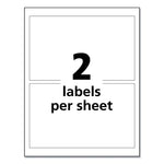 Ultraduty Ghs Chemical Waterproof And Uv Resistant Labels, 4.75 X 7.75, White, 2/sheet, 50 Sheets/pack