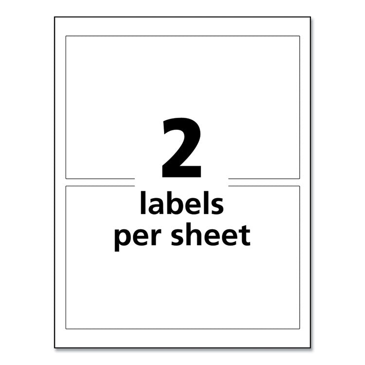 Ultraduty Ghs Chemical Waterproof And Uv Resistant Labels, 4.75 X 7.75, White, 2/sheet, 50 Sheets/pack