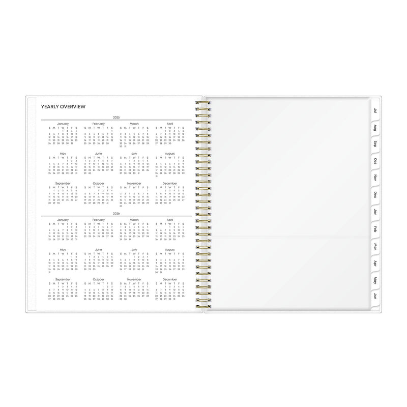 2025-2026 Blue Sky Gemma 8.5" x 11" Academic Year Weekly & Monthly Planner, Plastic Cover, Multicolored (118177-A26)