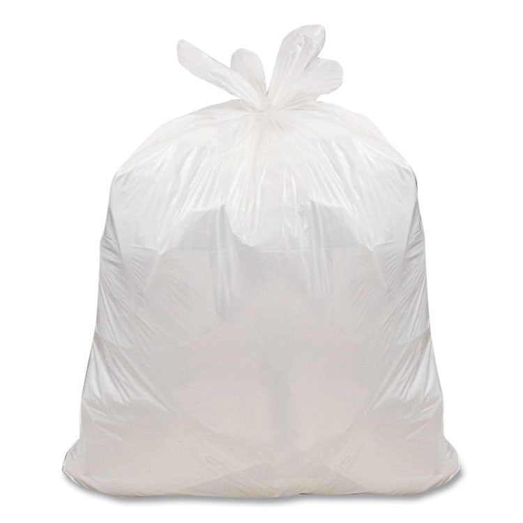 Super Value Pack Can Liners, 8 gal, 0.6 mil, 22" x 24", White, 130/Box