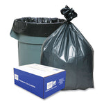 Can Liners, 60 gal, 1.55 mil, 39" x 56", Gray, 10 Bags/Roll, 5 Rolls/Carton