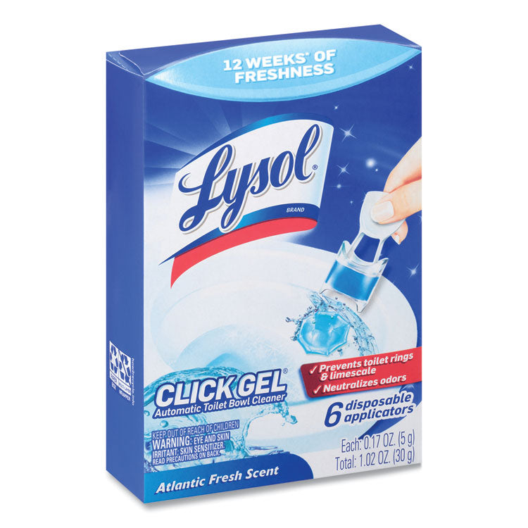Click Gel Automatic Toilet Bowl Cleaner, Ocean Fresh, 6/box, 4 Boxes/carton